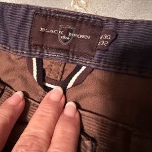 Black brown 1826 brown corduroy pants waist 32 length 32